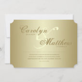 クラシエレガントー|金ゴールドチケット|結婚式招待状 招待状 (正面)