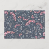 クラシカルでおしゃれなグレーとピンクの水彩画のウェディング詳細 エンクロージャーカード (裏面)