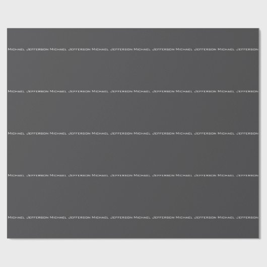 クラシカルでクリエイティブなトレンディなダークグレーとホワイト ラッピングペーパー (フラット)