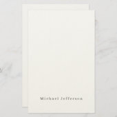 クラシカルでクリエイティブなトレンディなモノクロ ミニマル 便箋 (正面/裏面)