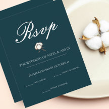 クラシカルでミニマルなコットングリーンエレガント　RSVP