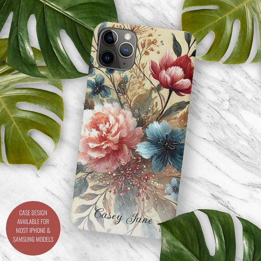 クラシカルで上品なバラの植物画 Case-Mate iPhoneケース