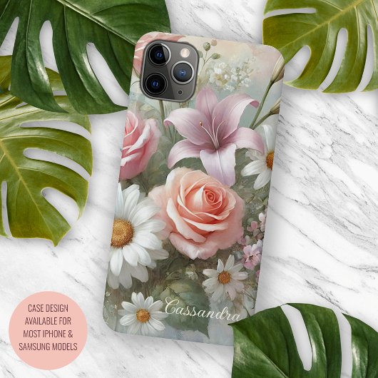 クラシカルで上品なバラの植物画 Case-Mate iPhoneケース