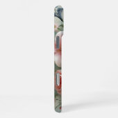 クラシカルで上品なバラの植物画 iPhoneケース (右側面)