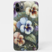 クラシカルで上品なパンジーの植物画 Case-Mate iPhoneケース (裏面)
