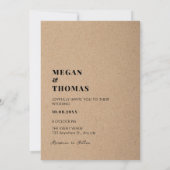 クラシカルで優雅なフォトウェディング 招待状 (裏面)