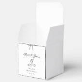 クラシカルで手描きのウェディングシャワーおしゃれ感謝カード フェイバーボックス (オープン)