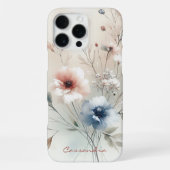 クラシカルで洗練された上品な水彩花柄 iPhoneケース (裏面)