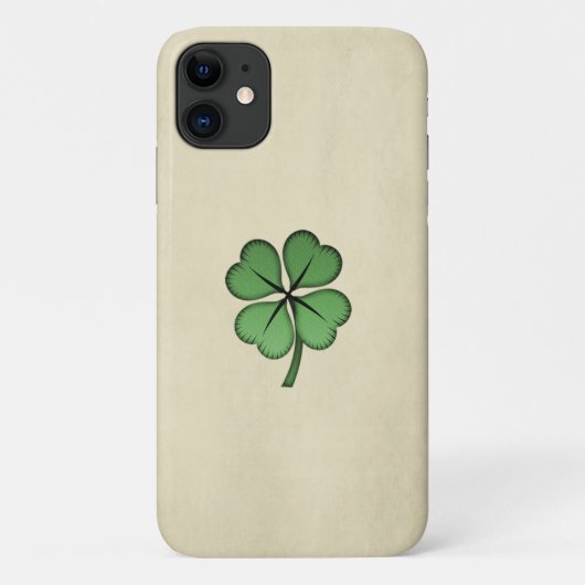 クラシカルなアイルランドのラッキークローバー Case-Mate iPhoneケース (裏面)