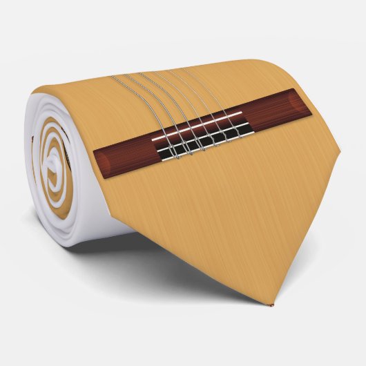 クラシカルなアコースティックギターのタイ ネクタイ (ロール)
