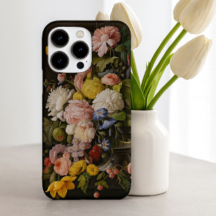 クラシカルなアンティーク風の花の静物画 ファインアートペインティング iPhone 16 PRO MAXケース