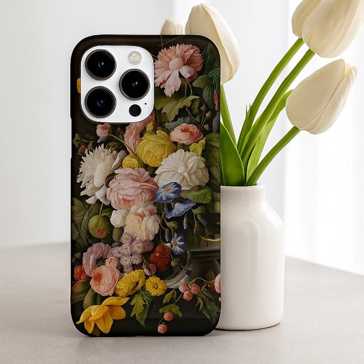 クラシカルなアンティーク風の花の静物画 ファインアートペインティング Case-Mate iPhoneケース