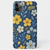 クラシカルなエスニック地中海風のフラワーパターン Case-Mate iPhoneケース (裏面)