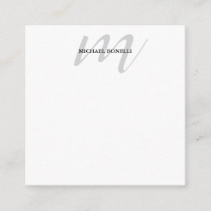 クラシカルなカリグラフィーのモノグラムプロフェッショナル エンクロージャーカード