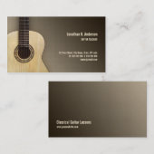 クラシカルなギターのレッスン先生の名刺 名刺 (正面/裏面)