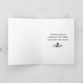 クラシカルなクリスマスシーンの折りたたみ式グリーティングカード サンキューカード (内部)