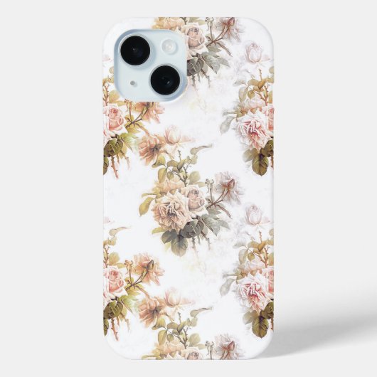クラシカルなバラのピンクの花束模様 フローラ Case-Mate iPhoneケース (裏面)