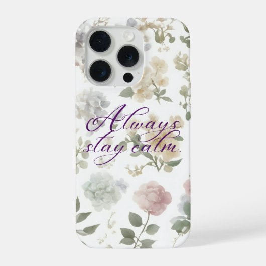 クラシカルなバラの花柄で常に穏やかに iPhoneケース (裏面)