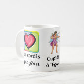 クラシカルなバレンタインのマグ コーヒーマグカップ (正面左)