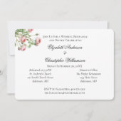 クラシカルなピンクのバラの花束 ウェディング リハーサル   招待状 (正面)