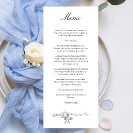 クラシカルなフレンチローズボーダー ウェディング メニュー