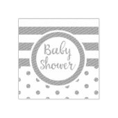 クラシカルなブルーのベビーシャワー ラバースタンプ (インプリント)