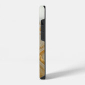 クラシカルなホワイトゴールド大理石模様 iPhone/Android iPhoneケース (左側面)