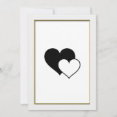 クラシカルなミニマリスト、保存の日 招待状 (裏面)