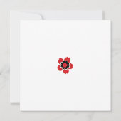 クラシカルなモノクロの桜の結婚式招待状 招待状 (裏面)