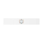 クラシカルなモノグラム入り花冠モチーフの結婚式 招待状ベリーバンド (フラット)