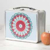 クラシカルなヴィンテージの花の万華鏡のように千変万化するパターンパターン メタルランチボックス (インサイチュ)