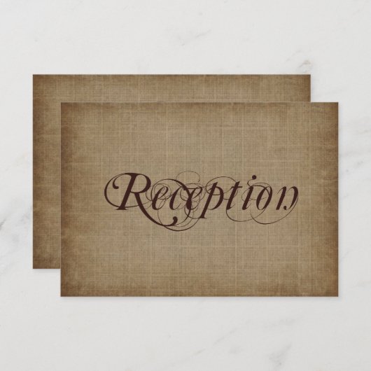 クラシカルなヴィンテージペーパーの結婚式の受付カード エンクロージャーカード (正面/裏面)