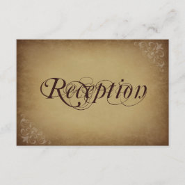 クラシカルなヴィンテージペーパーの結婚式の受付カード エンクロージャーカード