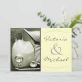 クラシカルなヴィンテージモーター結婚式 招待状 (スタンド正面)