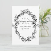 クラシカルなヴィンテージロマンティックウェディング招待状 招待状 (スタンド正面)