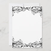 クラシカルなヴィンテージロマンティックウェディング招待状 招待状 (裏面)