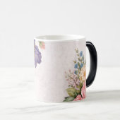 クラシカルなヴィンテージ ローズ デザイン モーフィングマグカップ (正面右)