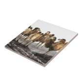 クラシカルな中国様式の芸術、ラクダの群れ タイル (側面)