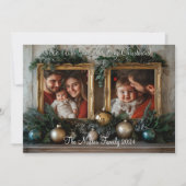 クラシカルな優雅さのオリジナルクリスマスカード シーズンカード (正面)