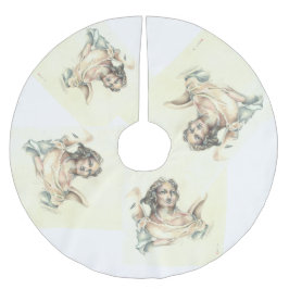 クラシカルな天使の木のスカート ブラッシュドポリエステルツリースカート