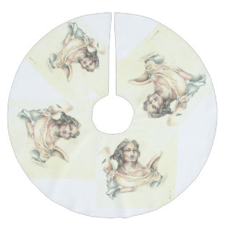 クラシカルな天使の木のスカート ブラッシュドポリエステルツリースカート