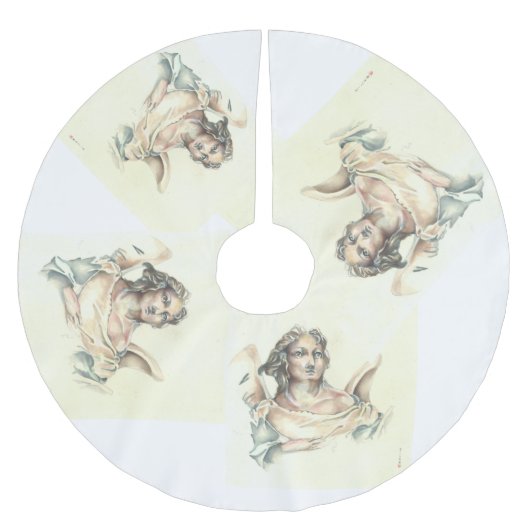 クラシカルな天使の木のスカート ブラッシュドポリエステルツリースカート (正面)