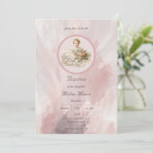 クラシカルな女の子の洗礼 招待状 (スタンド正面)