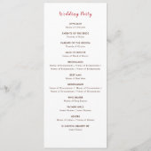 クラシカルな幾何学模様のマンダラパターンウェディング プログラム (裏面)