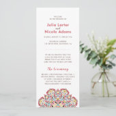 クラシカルな幾何学模様のマンダラパターンウェディング プログラム (スタンド正面)