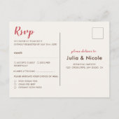 クラシカルな幾何学模様のマンダラパターンウェディング ポストカード (裏面)