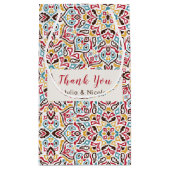 クラシカルな幾何学的なマンダラパターン ウェディング スモールペーパーバッグ (裏面)