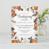 クラシカルな感謝祭のディナー シトラス パイン 招待状 (スタンド正面)