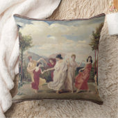 クラシカルな牧歌(キャンバスの油) クッション (ブランケット)