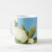 クラシカルな白い芍薬の花束 コーヒーマグカップ (正面左)